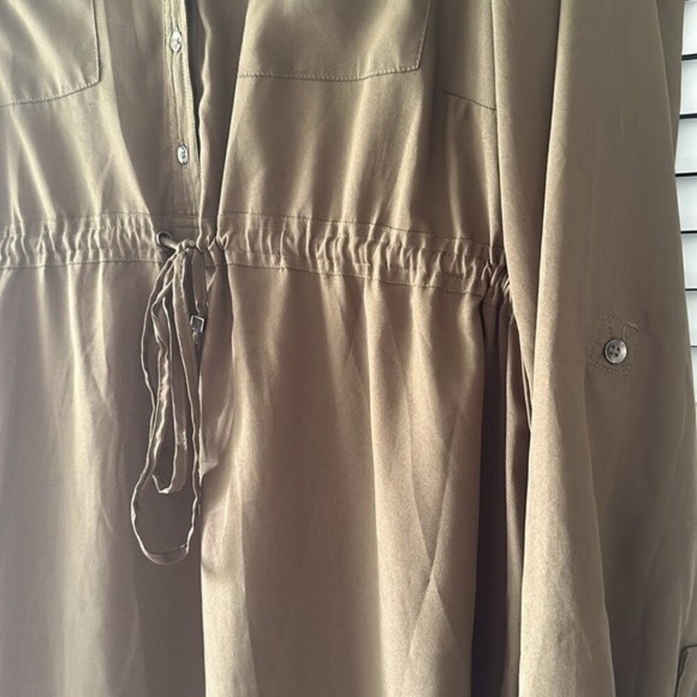 Motherhood Olive Green Long Sleeve Dress Size L - Picture 7 of 7